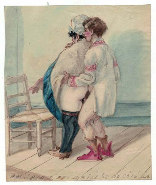 Ah! Que c'est drôle de ce côté là Ecole Française du XIXème siècle